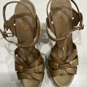 Saint Laurent sandals tan